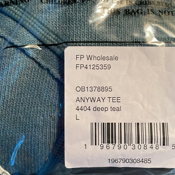 Free People Anyway Tee Deep Teal - Picture 4 of 7